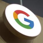 Google logo in Google's office