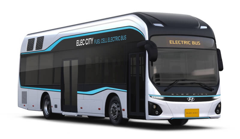 Hyundai Motor's fuel cell electric bus. / photo courtesy of Hyundai Motor