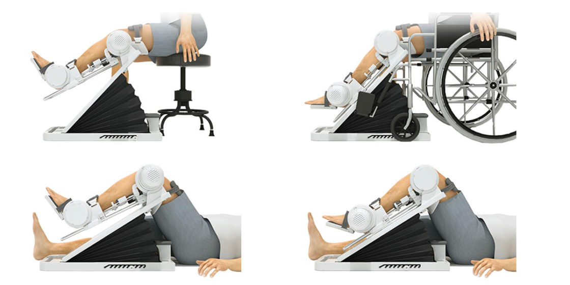 Exercise positions for the lower limbs using H Robotics Rebelss. (H Robotics)