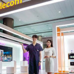 SK Telecom highlighted its future innovations at a COEX exhibit, including the new 5G 28GHz, Keemi disinfecting robot, and metaverse-optimized services. / photo courtesy of SK Telecom